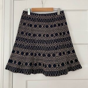 Nanette Lepore embroidered cotton skirt